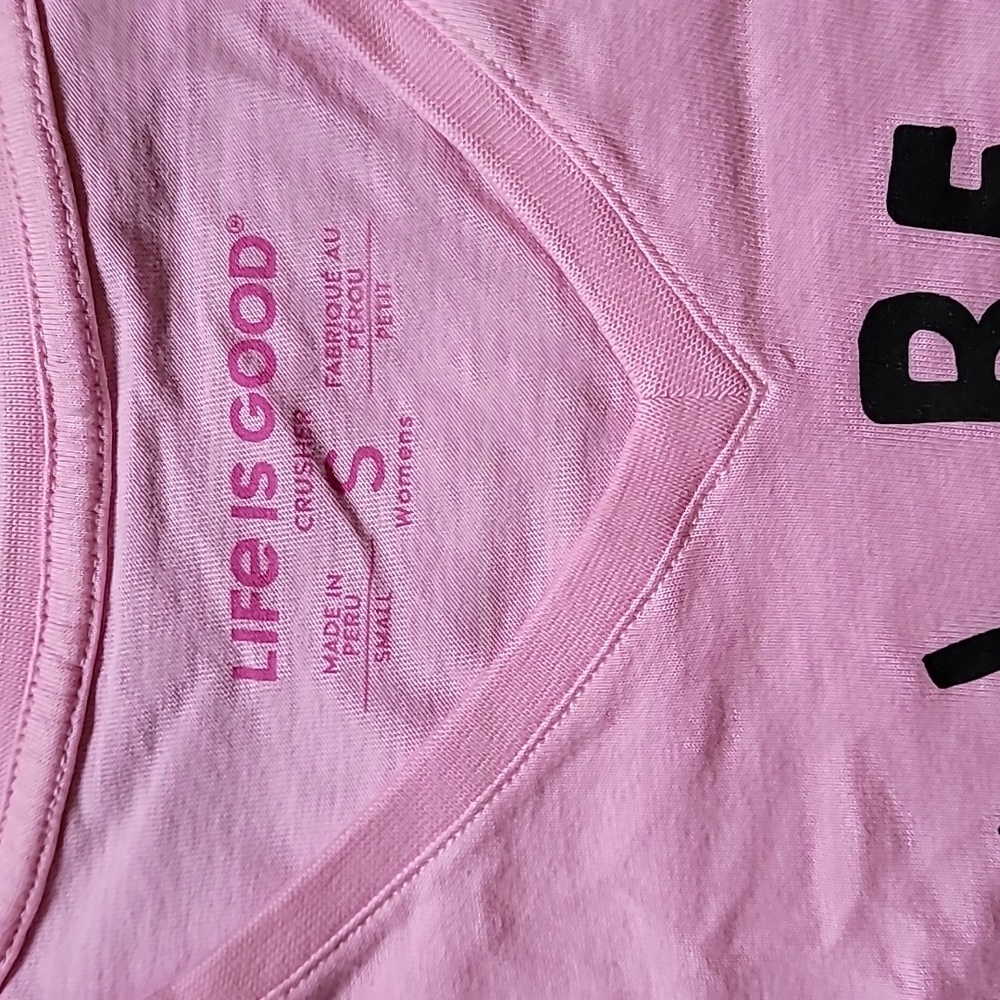 Life is Good Pink T-Shirt - Home Office Theme - Picture 3 of 5